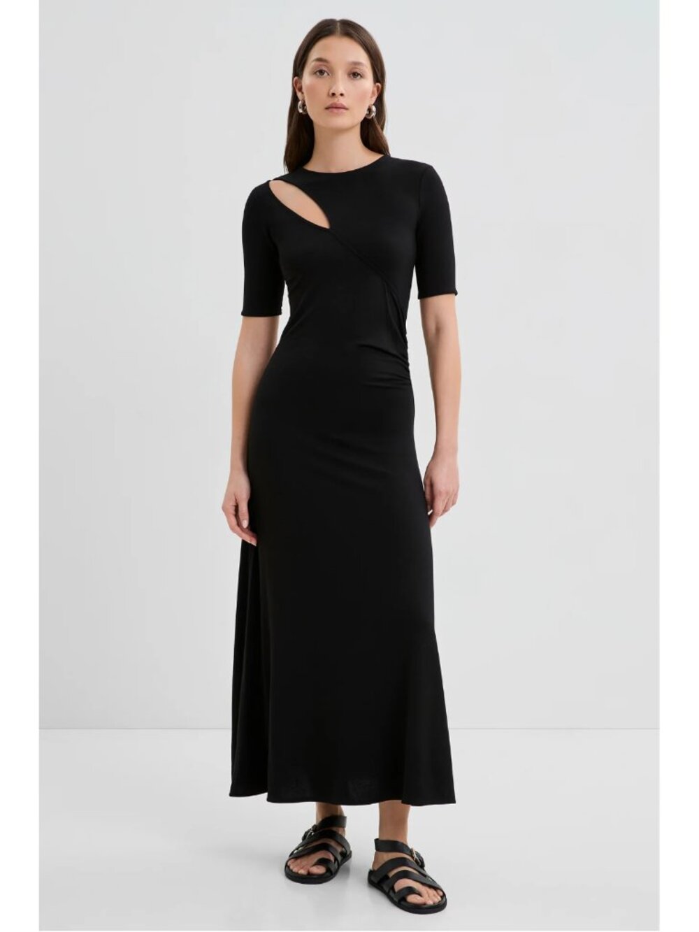 MARCELLA Ayla Sustainable European Jersey Cutout Midi Dress Size XL
